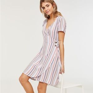 Striped Summer Wrap Dress